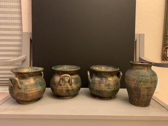 Decorative ceramic pots and vase