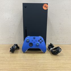 XBOX SERIES X 1TB W/BLUE CONTROLLER & HDMI/POWER CABLE 