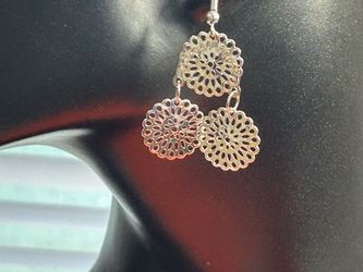 New, Tri-Chandelier Hook Earrings