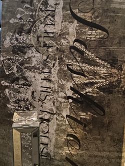 Canvas and 2 candle holders (Bebe)