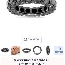 5 Carat Black Diamond Ring 