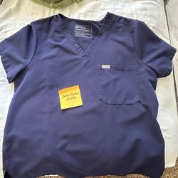 Figs Navy Catarina Top 