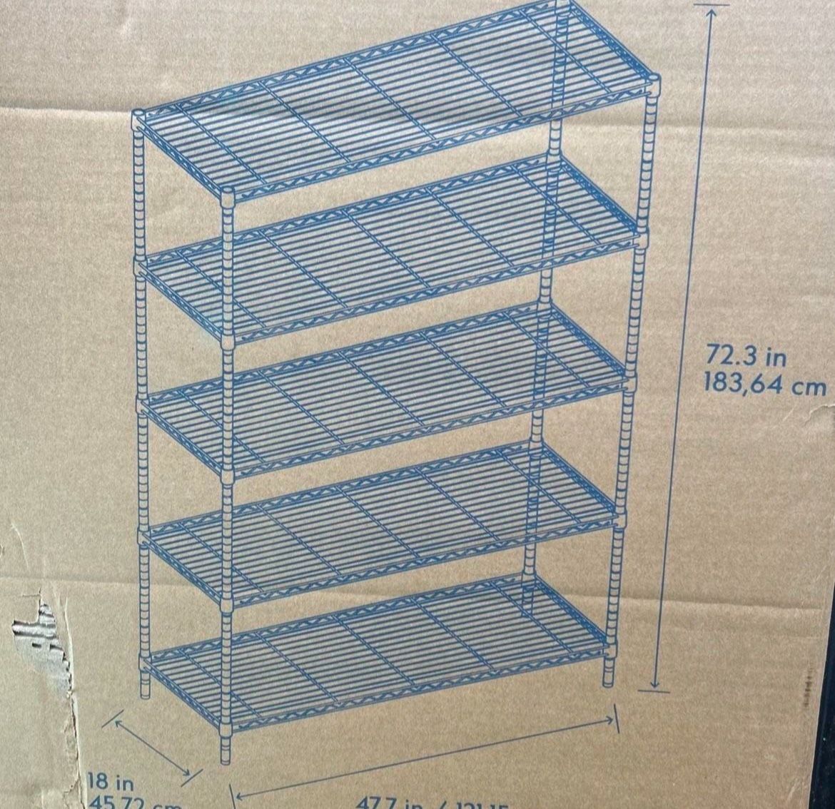 5 Tier Wire Shelving Unit