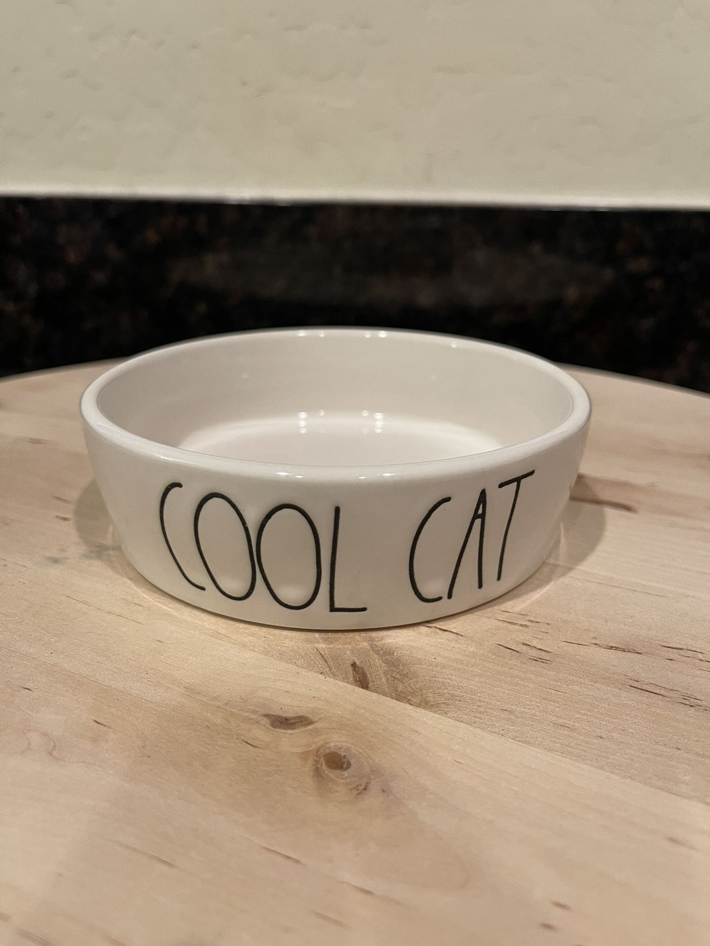 Rae Dunn "CooL Cat" Magenta Cat Bowl White 4.5 No chips or cracks  This is only for a cool cat.  If your cat is a nerd, please move on  If you don’t o