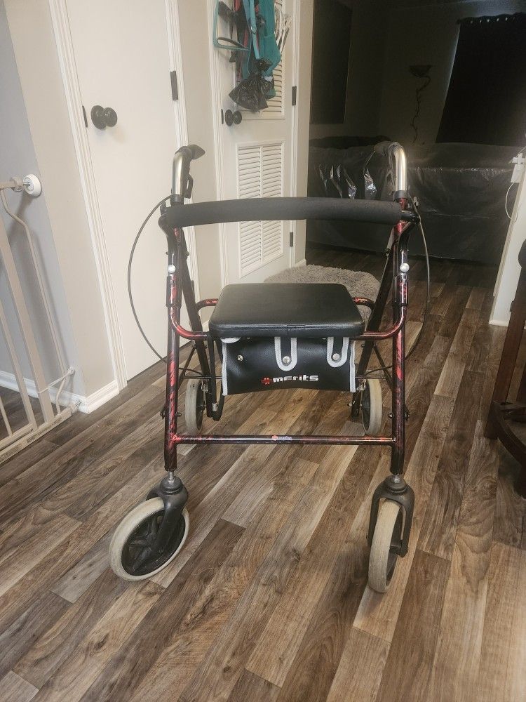 Rollator Rolling Walker with Seat & Storage