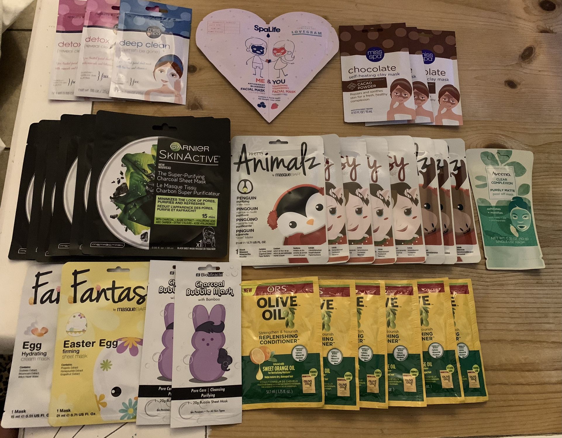 ALLLLL FOR $20 FACE AND HAIR MASK GALORE BRAND NEW SEALED. GREAT FOR GIFT BASKETS AND SUMMER SPA DAY