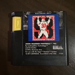 John Madden Football 93’ Sega Genesis Game
