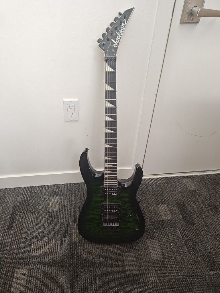 Jackson Dinky JS32Q DKA Arch Top Electric Guitar Transparent Green Burst