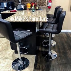 New Adjustable Bar Stools (3 Colors Available ) Black White Gray 