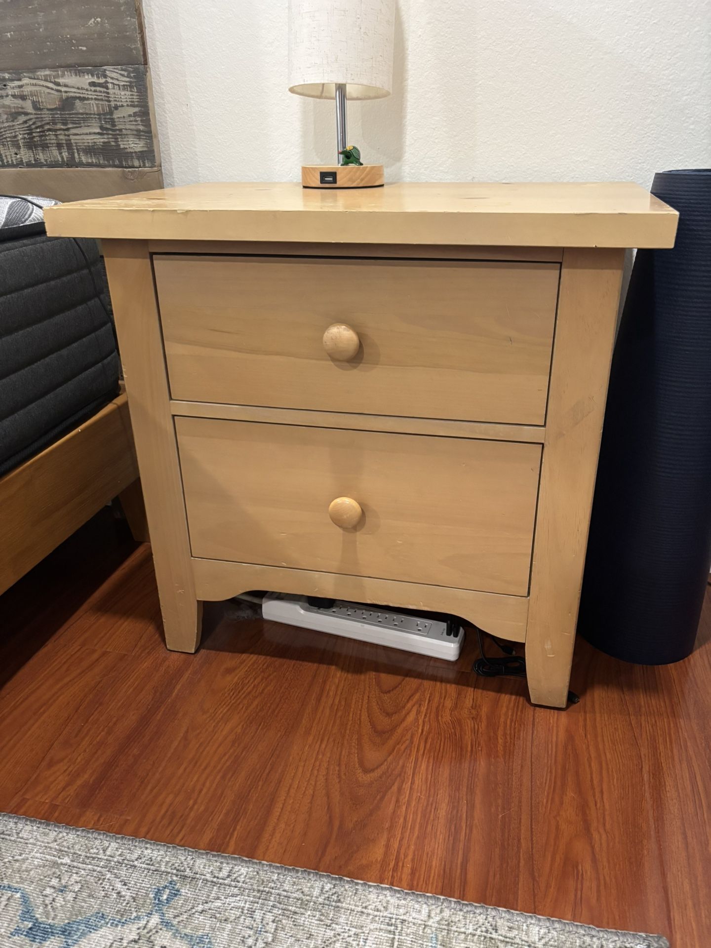 Wood nightstand