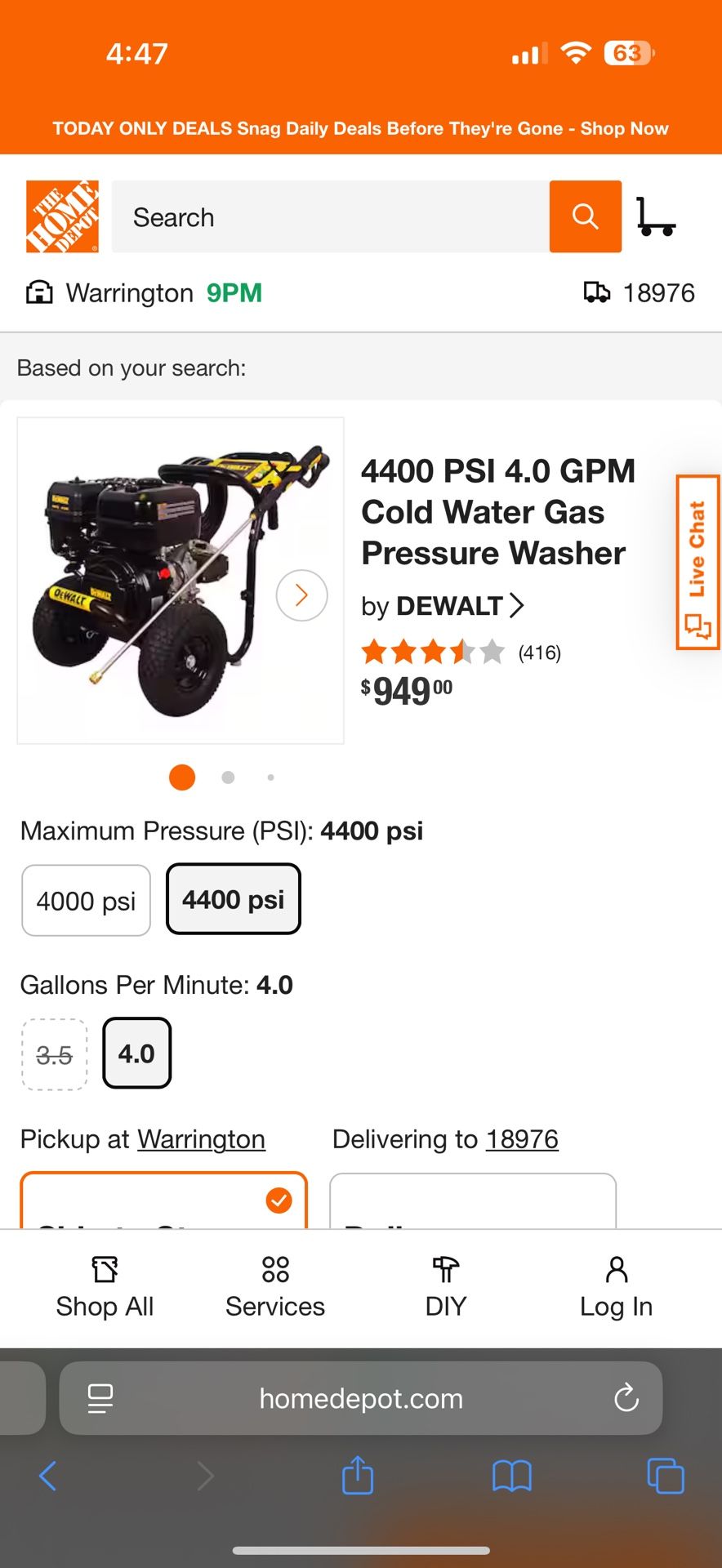 Dewalt Power Washer 