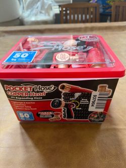 NIB Pocket Hose Copper Head Expanding Garden Hose Expands 50 FT.