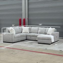 Light Gray Sectional Couch 