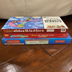 Jewish Judaica Board Games Bundle of 3 Unique Games