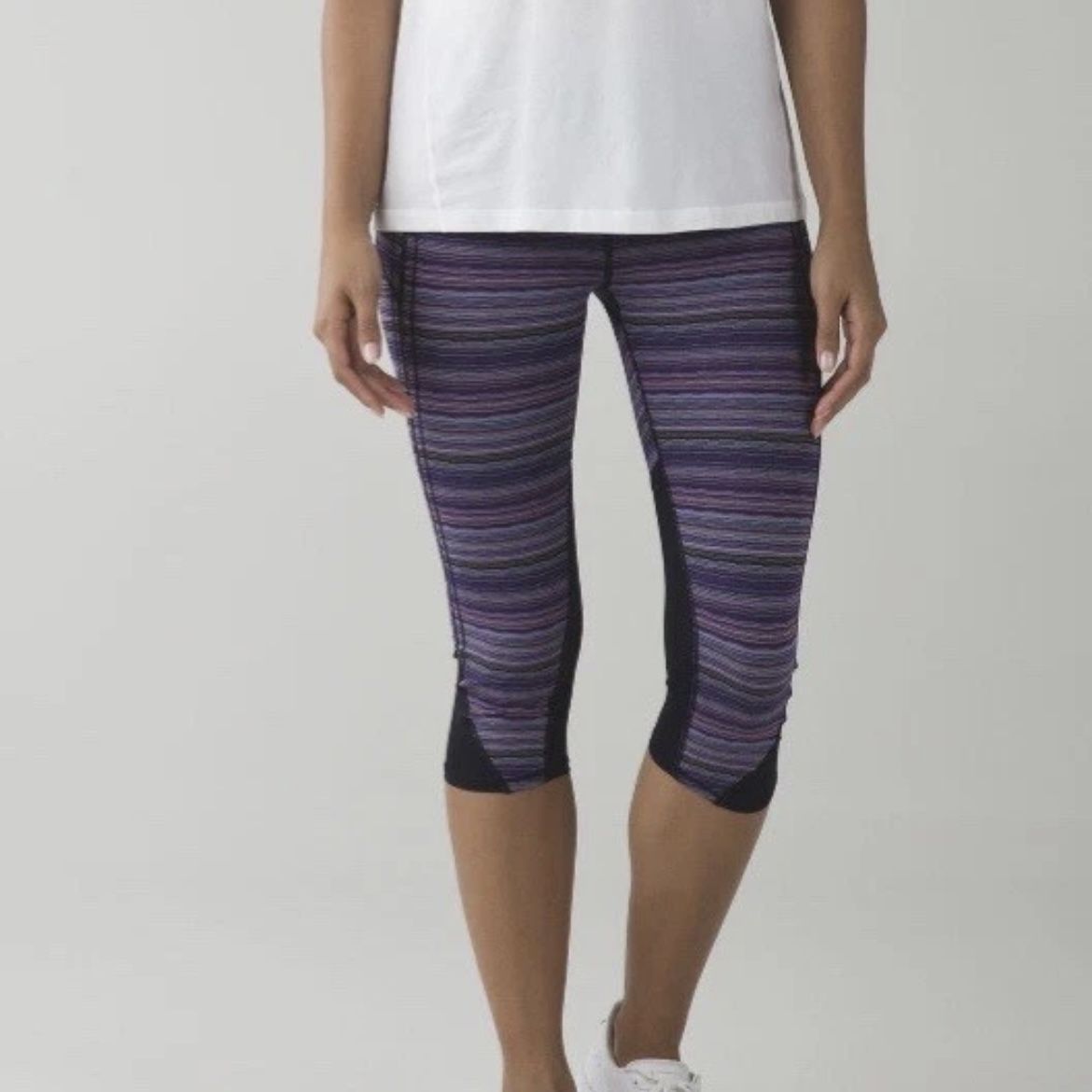 Lululemon Athletica Vent It Out Crop Space Dye Twist Ultra Violet Multi, 6