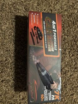 4 in 1 car vacuum with 10ft cigarette lighter port with extended hose crevice tool and brush tool