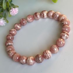 8mm Natural Rhodochrosite Bracelet  