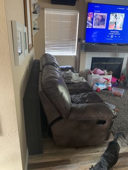 Behind the sofa table