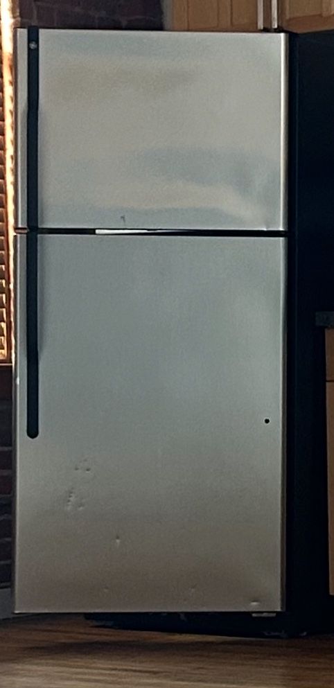 Stainless Steel GE Refrigerator Freezer