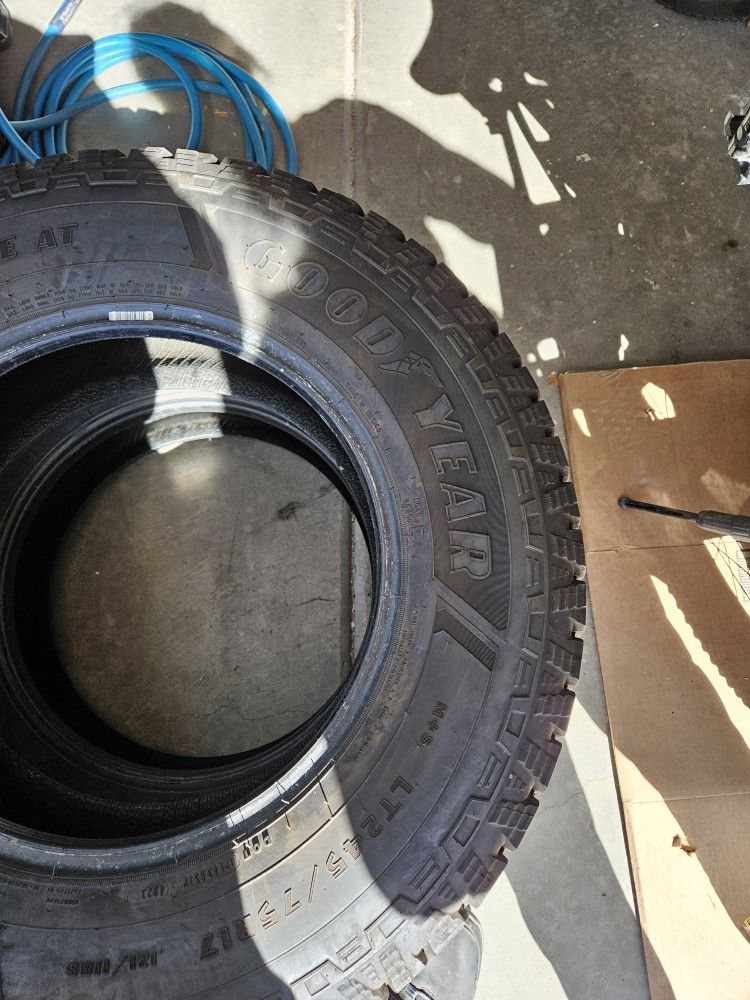 2 Tires. LT245/75R17 $100 Each