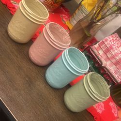 Mason Jars Easter Colors