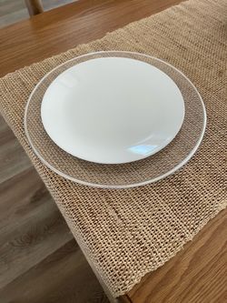 Clear Charger Plate silver rim