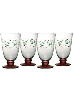 Pfaltzgraff Winterberry – Set of 4 Water Goblets, 14 oz.