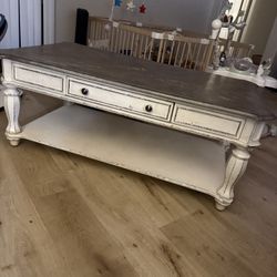 Rustic Coffee Table With Storage Drawer