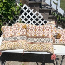 5 Decorative Throw Pillows/ 2 Water Fowl Pillows 