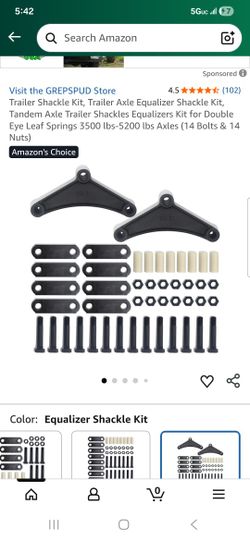 Trailer Shackle Kit, Trailer Axle Eaualizer Shackle Kit, Tandem Axle Trailer Shackles Eaualizers Kit for Double Eye Leaf Springs 3500 lbs-5200 lbs Axl