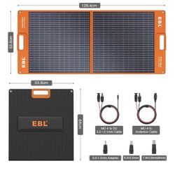 EBL Solar Panel 100W Portable Solar Panel (NEW)
