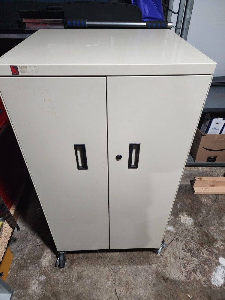 Supply Cabinet with Lockable rolling caster wheels