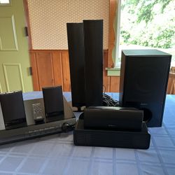 Sony - 5 disc DVD player with surround sound system