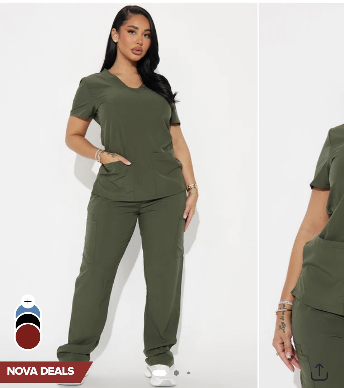 3 Scrubs Set Tops And Bottoms