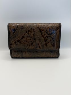 Relic by Fossil Brown Paisley Trifold Wallet / Cartera de Mujer Cafe