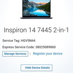 Sleek. As New. Dell Inpiron 14 7445  2 N 1
