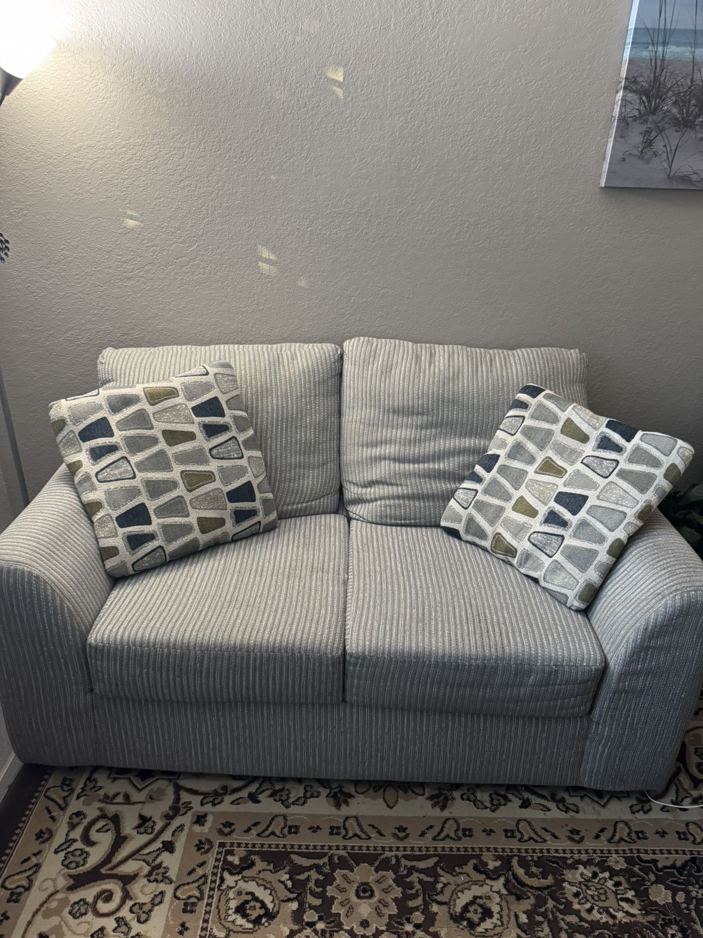 Beige Loveseat