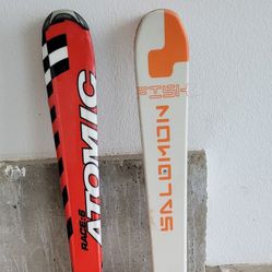 Atomic And Salomon Skis 140cm