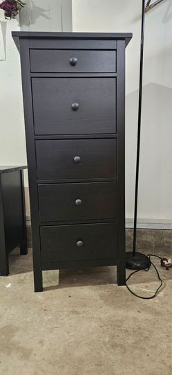 IKEA Hemnes 5-Drawer Tall Dresser Black-Brown
