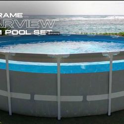 16x48 Clearview Prism Frame Pool W/Pump Ladder & Cover