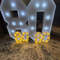 80 Marquee Light Up Lights Set of 3