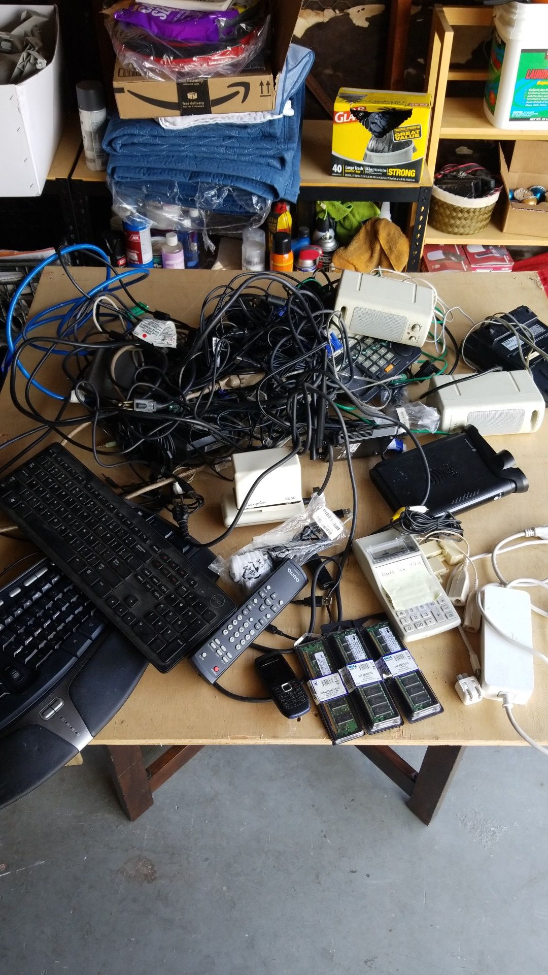 Assorted electronics and computer parts