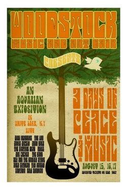 Original  Woodstock  1969 poster