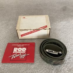 Vintage Rod Stewart - Tour ‘84 - Canada Dry Ginger Ale Presents Concert Card & Souvenir Belt Promoting Camouflage, The Album 