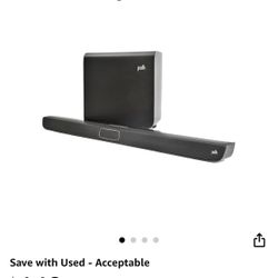 Polk Audio Subwoofer And Soundbar 
