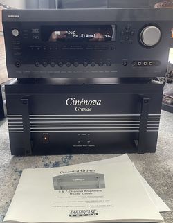 Integra Receiver & Earthquake Cinenova Grande Amp Combo