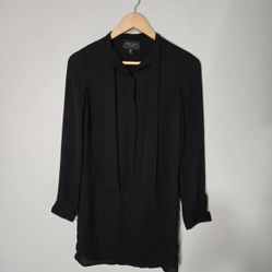 Romeo and Juliet Couture black xs shear shirt dress, Summer 