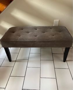 Tufted Upholstered Bench with Wood Legs
