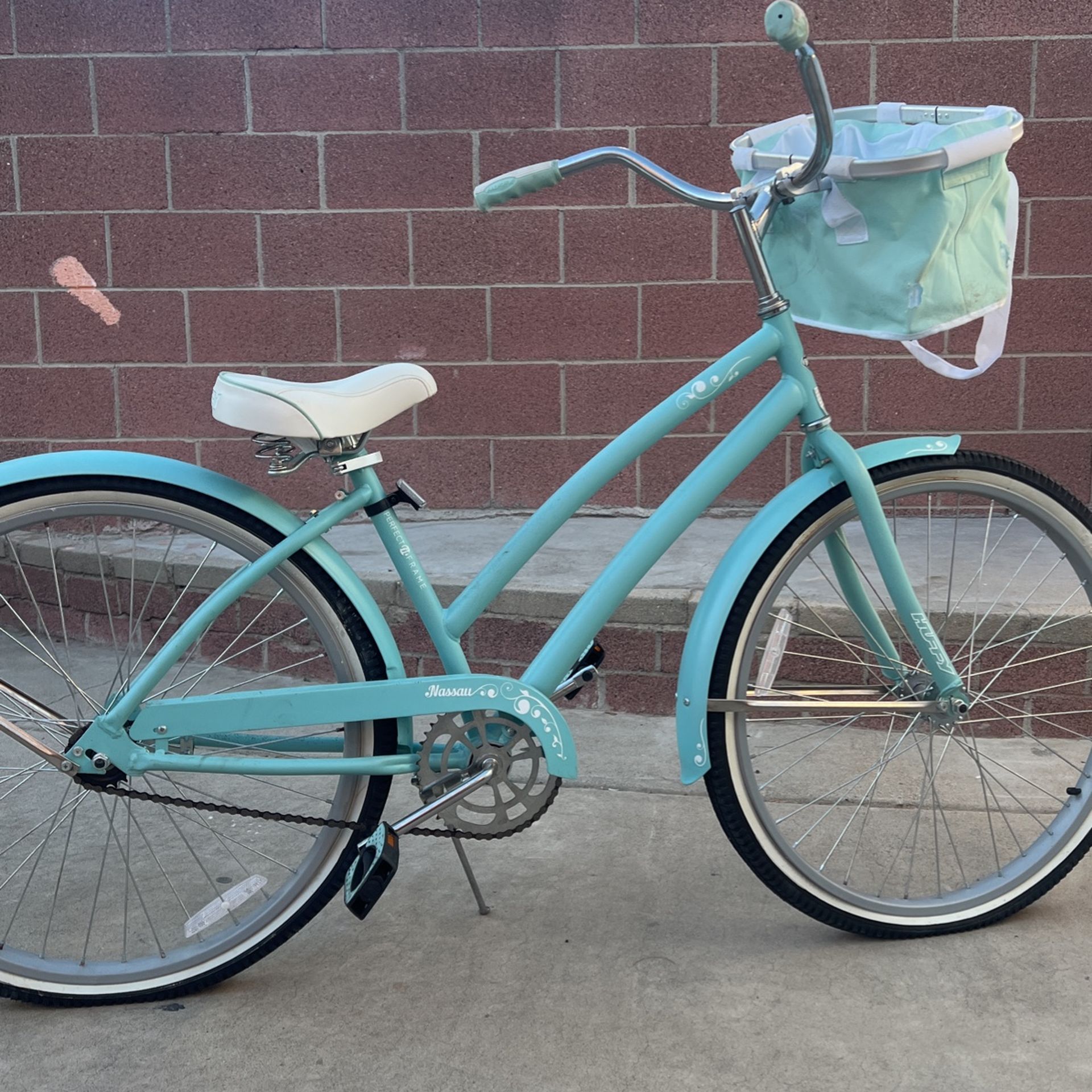 Mint Blue Huffy Beach Cruiser Bike