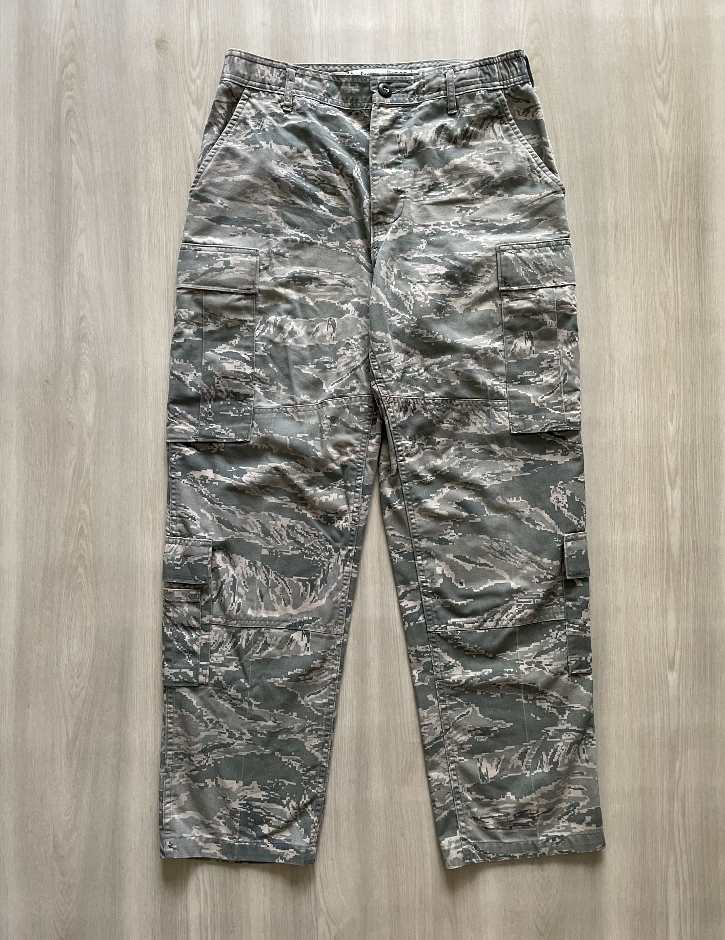 Vintage 2007 Air Force Camo Pants Digital Utility Combat Trousers Cargo 32S